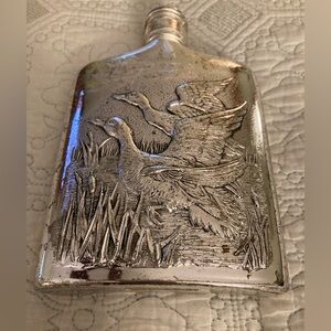 Vintage 1985 Rare Silver-Plated Godinger Tarnish-Resistant Alcohol Flask